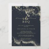 Waterverf Gold Splash I Do BBQ Engagement Party Kaart (Voorkant)