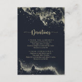 Waterverf Gold Splash Wedding Routebeschrijving Informatiekaartje (Voorkant)
