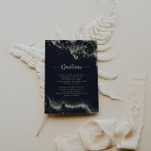 Waterverf Gold Splash Wedding Routebeschrijving Informatiekaartje