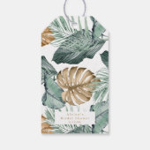 Waterverf Gold Tropical Hartelijk dank Cadeaulabel (Achterkant)