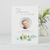 Waterverf Gold Turquoise Floral Foto Dank u wel Bedankkaart (Staand voorkant)