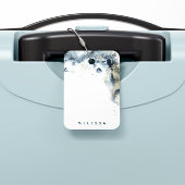 Waterverf Gold Waves Monogram Bagagelabel