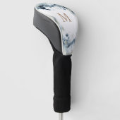 Waterverf Gold Waves Monogram Golfheadcover (Schuin)