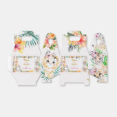 Waterverf gold Wild safari kids birthday Bedankdoosjes (Uitgevouwen)