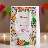 Waterverf gold Wild safari kids birthday Medium Cadeauzakje