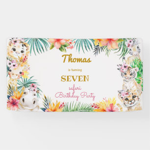 Waterverf gold Wild safari kids birthday Spandoek