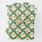 Waterverf Golden Angel Garland Inpakpapier Vel (In situ)