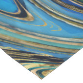 Waterverf Golden Blue Marble Tafelkleed (Gekanteld)