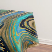 Waterverf Golden Blue Marble Tafelkleed (Voorbeeld)