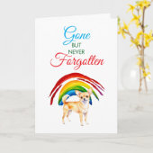 Waterverf Golden Chihuahua Pet Loss Sympathie Kaart (Gele Bloem)