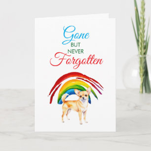 Waterverf Golden Chihuahua Pet Loss Sympathie Kaart