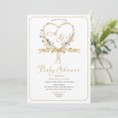 Waterverf Golden crests baby shower Kaart (Staand voorkant)