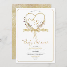 Waterverf Golden crests baby shower Kaart