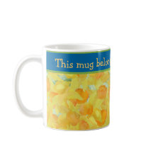 Waterverf Golden Daffodils met blauwe band