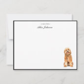 Waterverf Golden Doodle Dog Flat Bedankkaart (Voorkant)