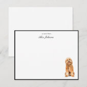 Waterverf Golden Doodle Dog Flat Bedankkaart (Voorkant / Achterkant)