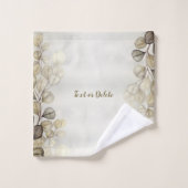 Waterverf Golden Eucalyptus Foliage Shiny Elegant Bad Handdoek (Wasdoekje)