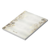 Waterverf Golden Eucalyptus Foliage Shiny Elegant Notitieblok (Linkerzijde)