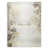 Waterverf Golden Eucalyptus Foliage Shiny Elegant Notitieboek (Voorkant)