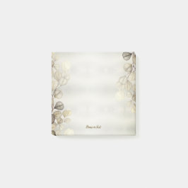 Waterverf Golden Eucalyptus Foliage Shiny Elegant Post-it® Notes