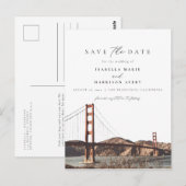 Waterverf Golden Gate San Francisco Californië Briefkaart (Voorkant / Achterkant)