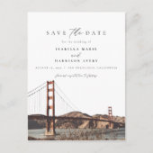 Waterverf Golden Gate San Francisco Californië Briefkaart (Voorkant)