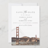 Waterverf Golden Gate San Francisco Californië Kaart (Voorkant)