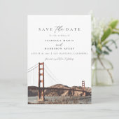 Waterverf Golden Gate San Francisco Californië Kaart (Staand voorkant)