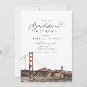 Waterverf Golden Gate San Francisco Skyline Kaart (Voorkant)