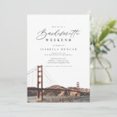 Waterverf Golden Gate San Francisco Skyline Kaart (Staand voorkant)