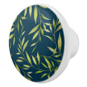 Waterverf Golden Green Laurel verliest patroonpatr Keramische Knop (Rechts)