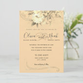 Waterverf Golden Hour Floral Kaart (Staand voorkant)