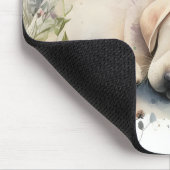 Waterverf Golden Labrador Retriever en Flowers Muismat (Hoek)