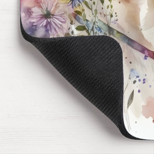 Waterverf Golden Labrador Retriever en Flowers Muismat (Hoek)