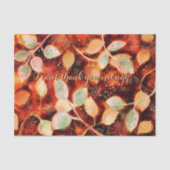 Waterverf Golden Leaves Dankbaarheid Papier (Voorkant)