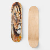 waterverf Golden Lion King Persoonlijk Skateboard (Voorkant)