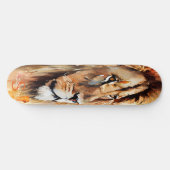 waterverf Golden Lion King Persoonlijk Skateboard (Horizontaal)
