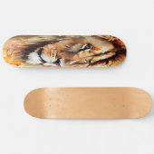 waterverf Golden Lion King Persoonlijk Skateboard (Horizontaal)