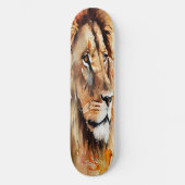 waterverf Golden Lion King Persoonlijk Skateboard (Voorkant)