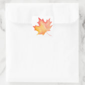Waterverf Golden Maple Leaf Vierkante Sticker (Tas)