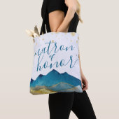 Waterverf Golden Mountain Wedding Matron of Honor Tote Bag (Dichtbij)