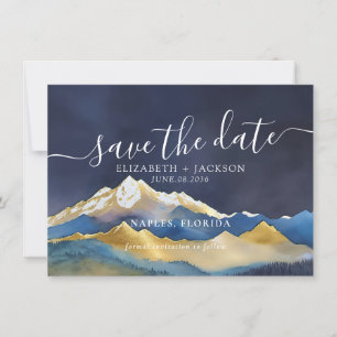 Waterverf Golden Mountains Outdoor Weddenfoto Save The Date