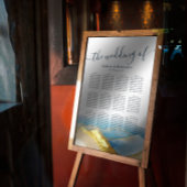 Waterverf Golden Mountains Wedding Seating Chart Poster