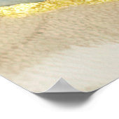 Waterverf Golden Mountains Wedding Seating Chart Poster (Hoek)