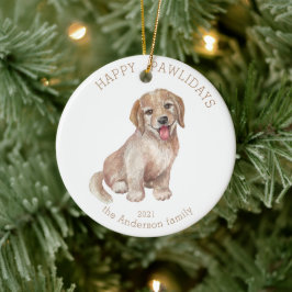 waterverf golden rekover happy pawlidays foto keramisch ornament
