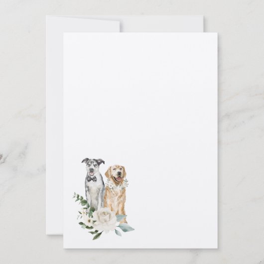 Waterverf Golden Retriever & Catahoula Leopard Kaart (Achterkant)