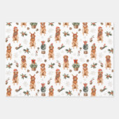 Waterverf Golden Retriever Christmas Dogs Inpakpapier Vel (Voorkant)