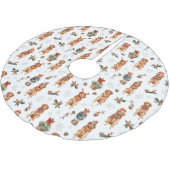 Waterverf Golden Retriever Christmas Dogs Kerstboom Rok (Gekanteld)