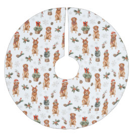 Waterverf Golden Retriever Christmas Dogs Kerstboom Rok