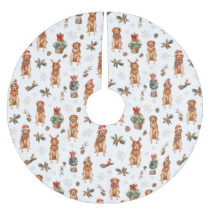 Waterverf Golden Retriever Christmas Dogs Kerstboom Rok